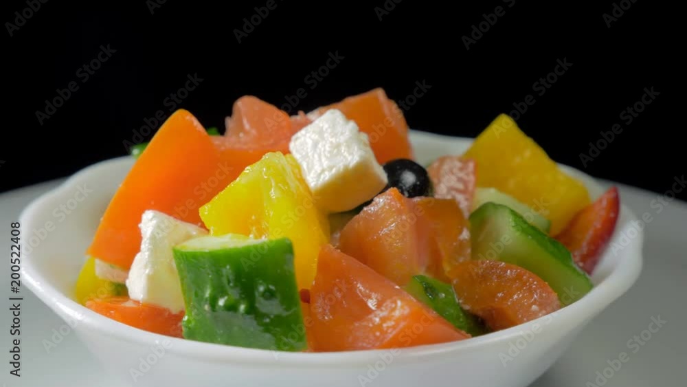 Greek salad from vegetables and cheese Greek salad from vegetables and cheese