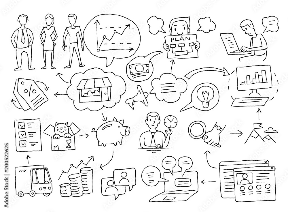 Sketch diagram of cases. Business plan presentation freehand drawing. Marketing and planning of sales on Internet advancement promotion. Sketch diagram of cases. Business plan presentation freehand drawing. Marketing and planning of sales on Internet advancement promotion.