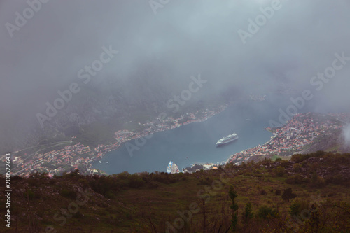Вид на Котор с горы View of Kotor from the mountain