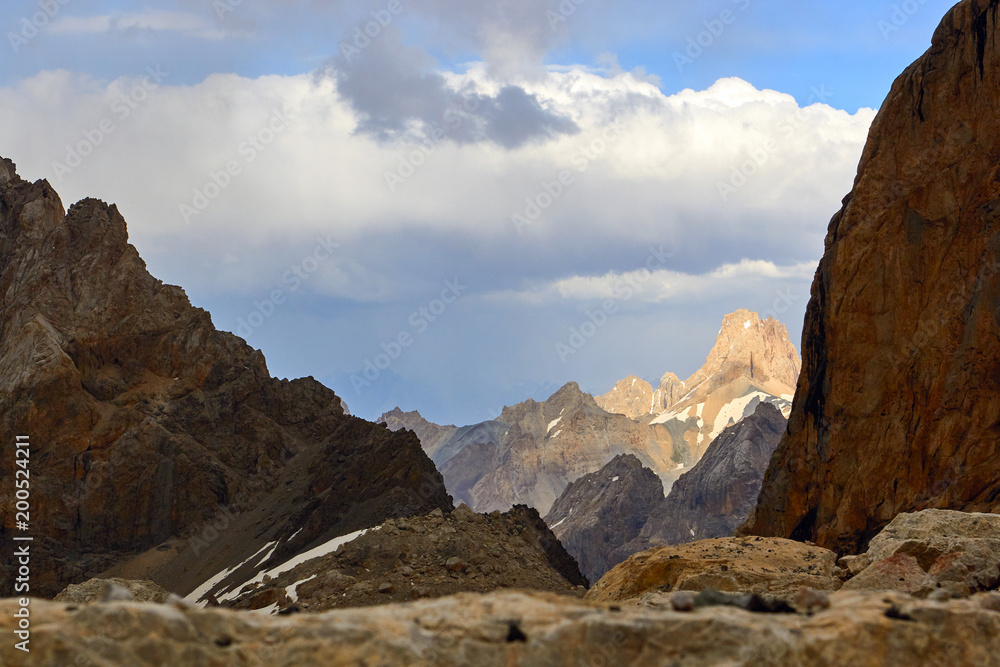 Fototapeta premium Mountain landscape, Fann mountains, Pamir-Alay, Tajikistan