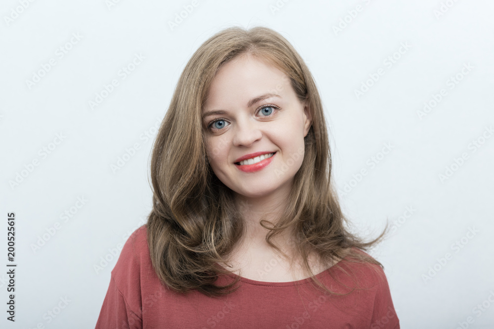 Portrait of a beautiful, caucasian smiling girl Portrait of a beautiful, caucasian smiling girl
