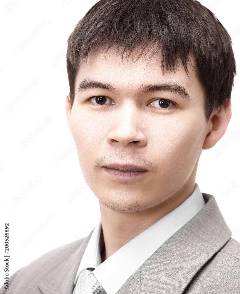 closeup.the face of the modern young man closeup.the face of the modern young man