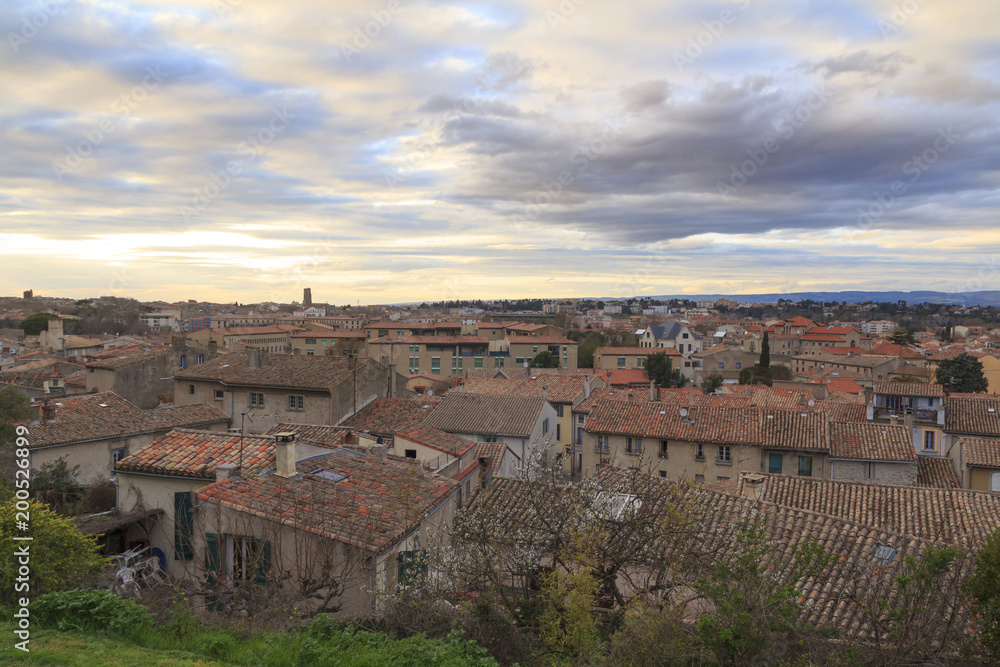 Naklejka premium Medieval fortress in Carcassonne