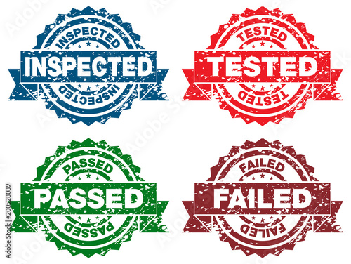 Inspected Tested Passed Failed Stamps
