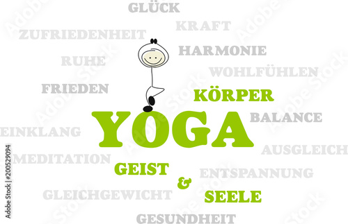Yoga - Körper, Geist & Seele, Strichmännchen