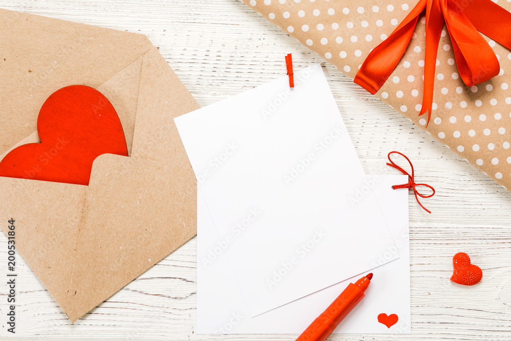 Top view. Hand of girl writing love letter. Top view. Hand of girl writing love letter.