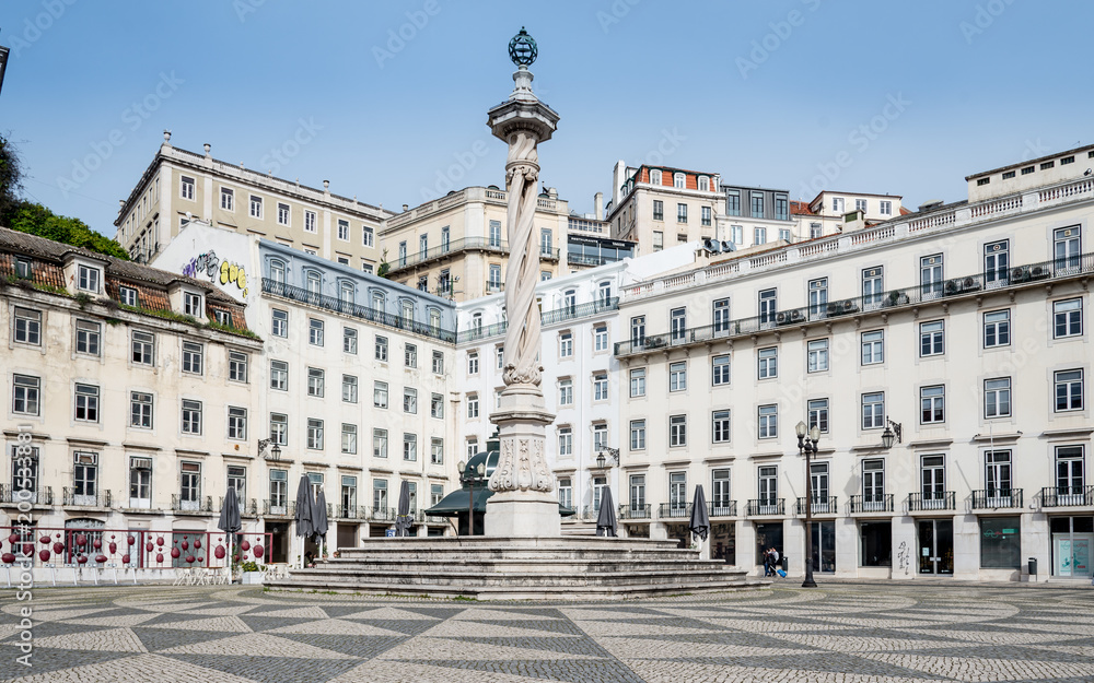 Plaza Mayor en Lisboa , Portugal