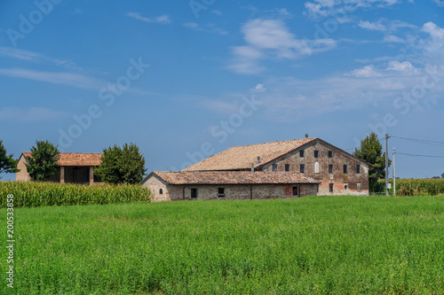Rural landscape near Cortemaggiore, Italy