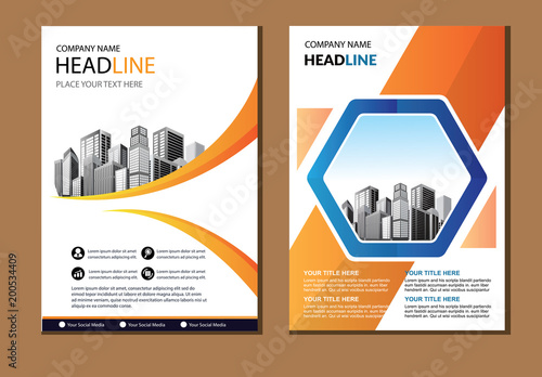 Business abstract vector template. Brochure design, cover modern layout, annual report, poster, flyer in A4 with colorful triangles, geometric shapes for tech, science, market with light background
