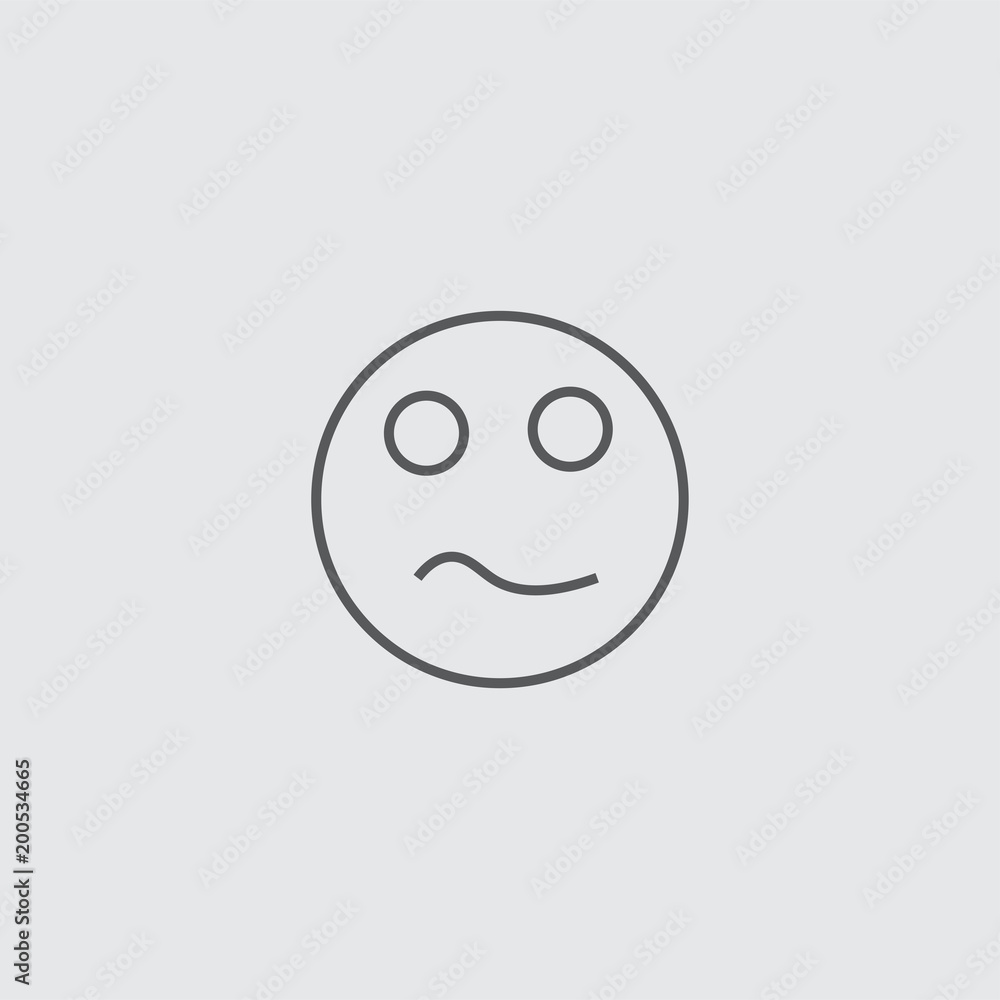 sad icon isolated on white background sad icon isolated on white background