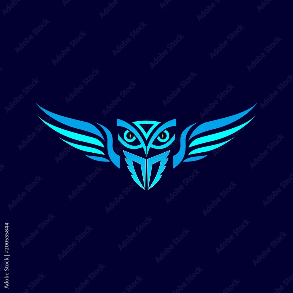 Naklejka premium projekt logo sowa dla godła i symbolu