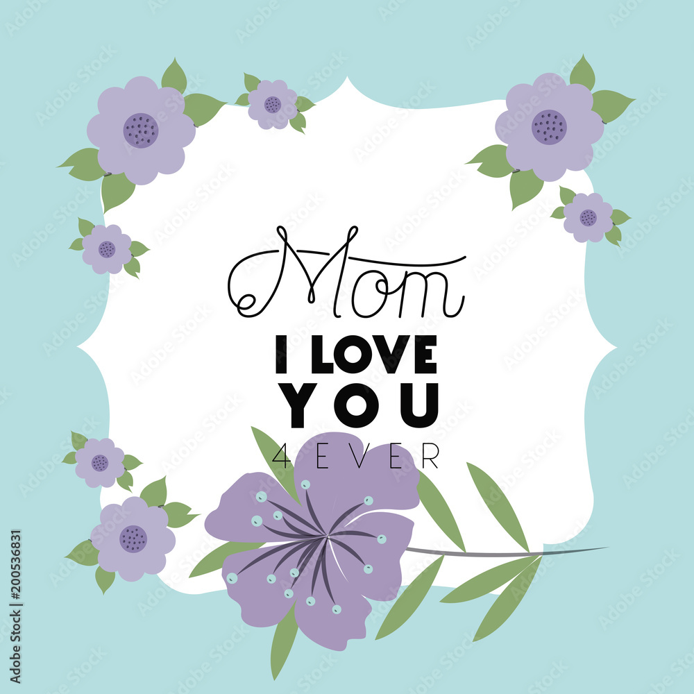 happy mothers day frame with flowers happy mothers day frame with flowers