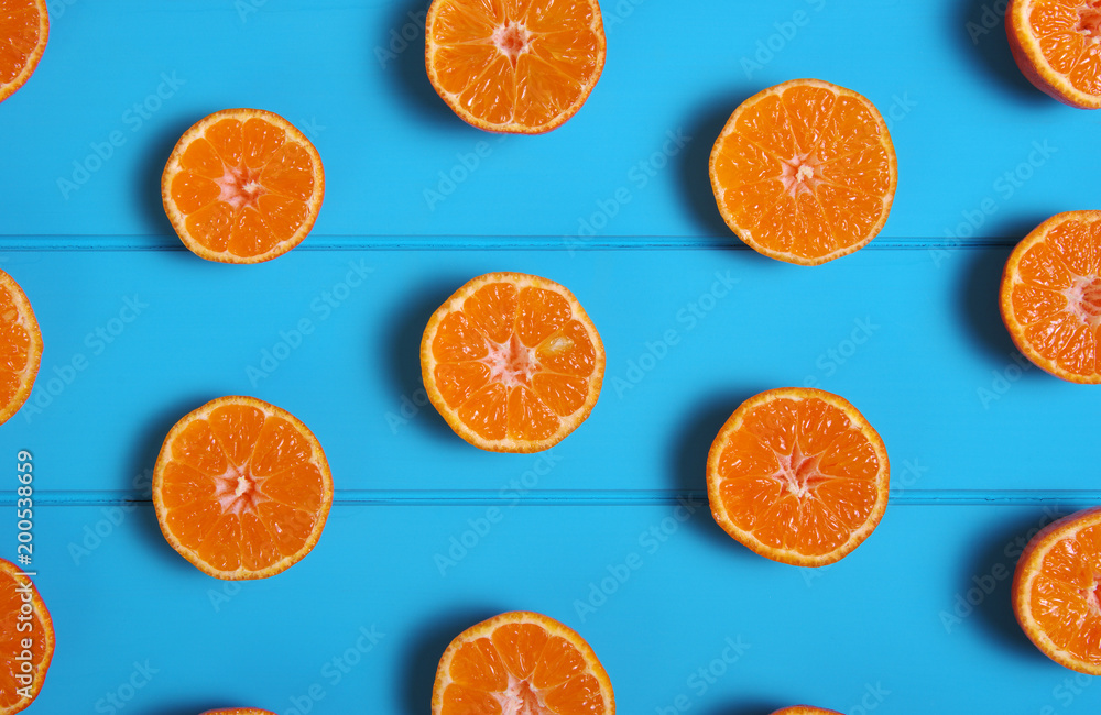 Tangerine on wood table. Tangerine on wood table.