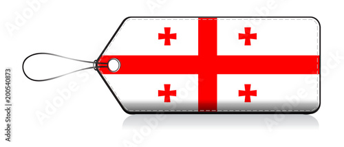 Georgian flag label, Made in Georgia