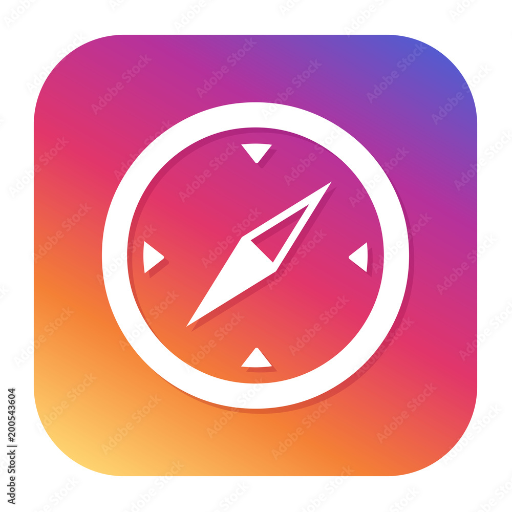 Compass icon with hipster button. Eps10 Vector. Compass icon with hipster button. Eps10 Vector.