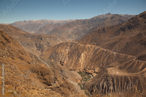 Great view over the Colca canyon in Peru
