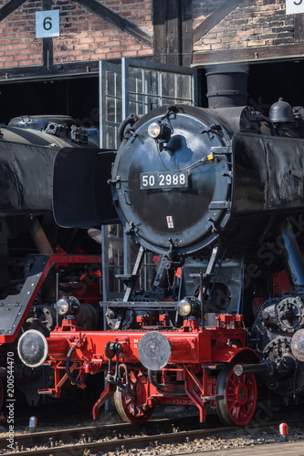 Dampflokomotive im Süddeutschen Eisenbahnmuseum in Heilbronn