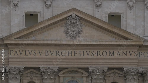 Latin inscription on the pediment 