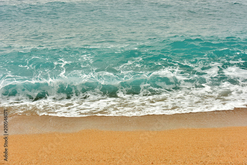 Coast of the Mediterranean Sea.Sand beach.