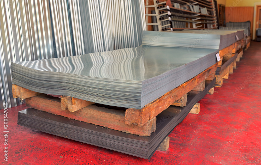 Cold steel coils in warehouse