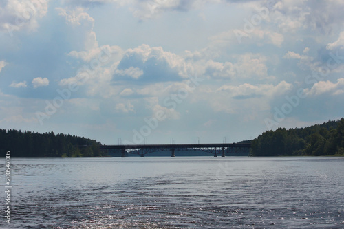 A bridge over the Vouksa river, near Kamennogorsk town. 