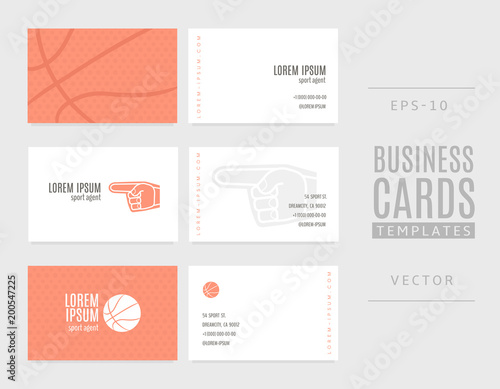 Basketball business cards. A good idea for sports agents, coaches and players.