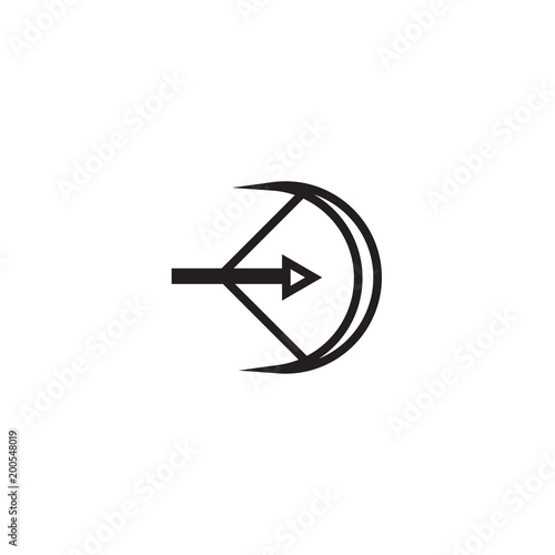 arrow icon isolated on white background