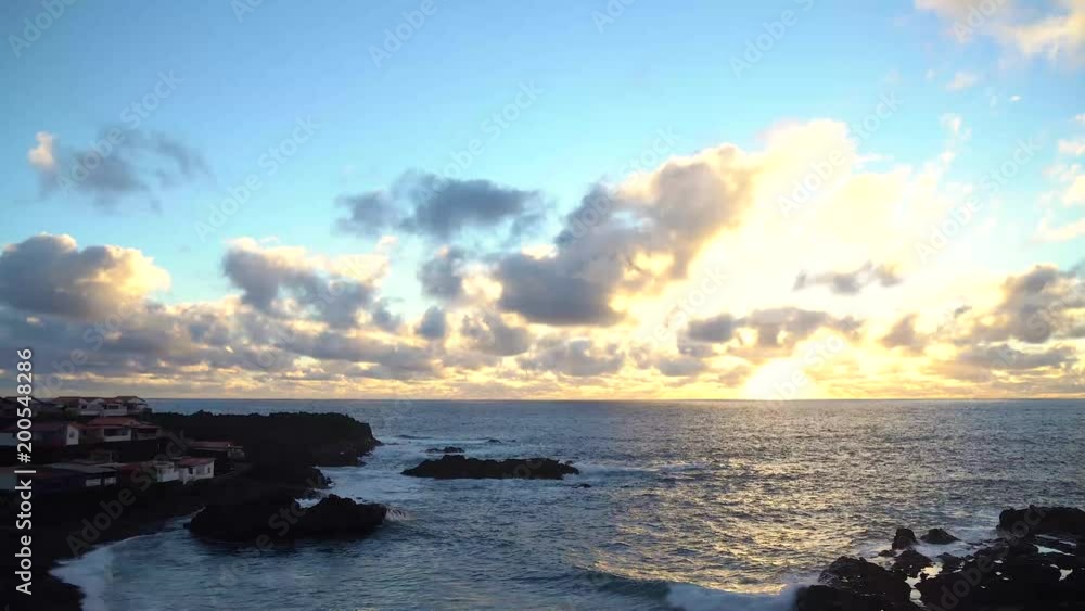 The beach Punta Larga near Fuencaliente de la Palma at sunset / Canary Islands The beach Punta Larga near Fuencaliente de la Palma at sunset / Canary Islands