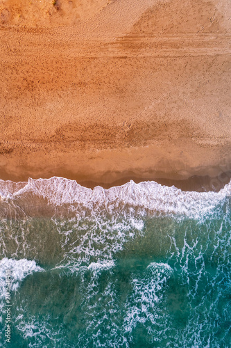 Aerial view on the beach.
