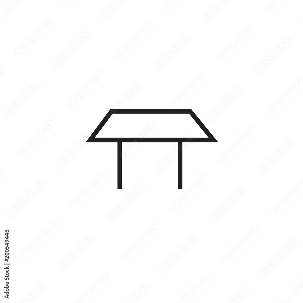 table icon isolated on white background table icon isolated on white background