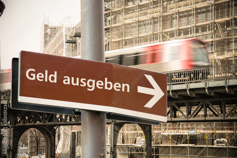 Fototapeta premium Schild 302 - Geld ausgeben