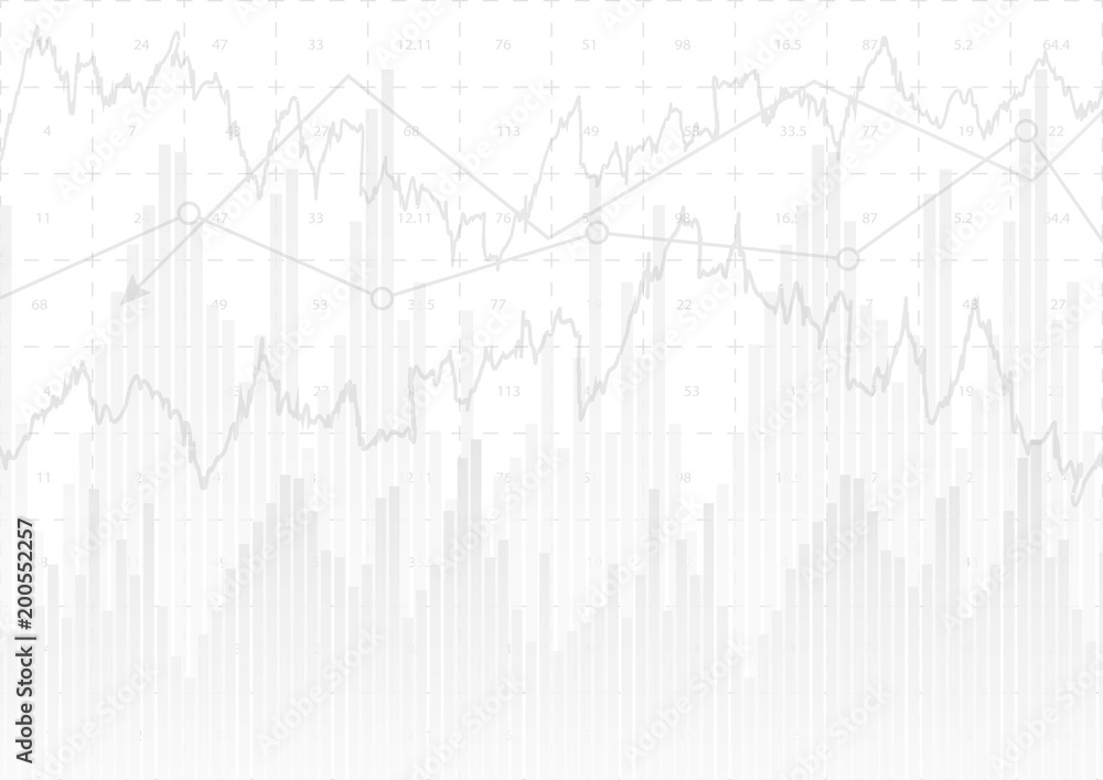 Abstract financial chart with stock graph market.Vector illustration