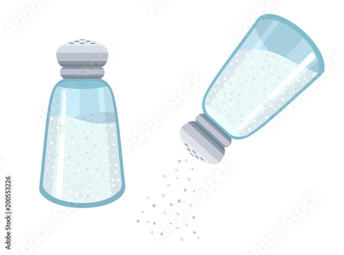 Vector salt shaker simple style flat icon salting photo