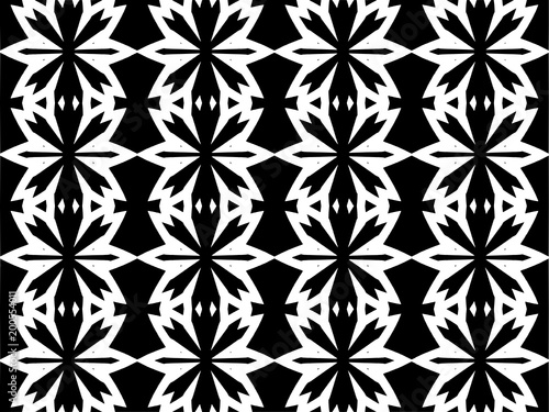 Seamless decorative pattern in a black - white colors