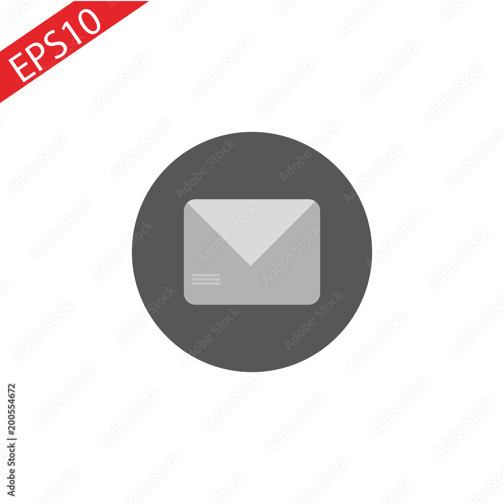 Mail icon on white background. vector illustration Mail icon on white background. vector illustration