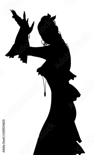 Flamenco dancer silhouette
