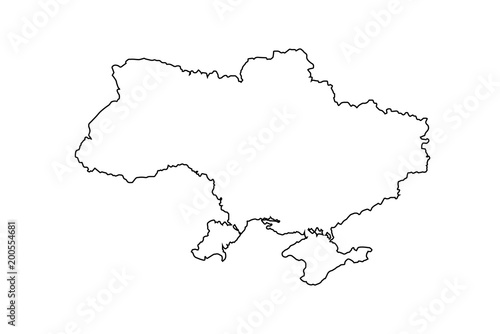 map of Ukraine. Vector illustration