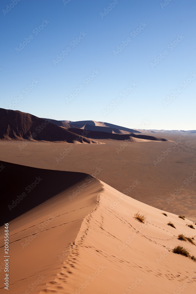 Dune di sabbia rossa nel deserto della Namibia