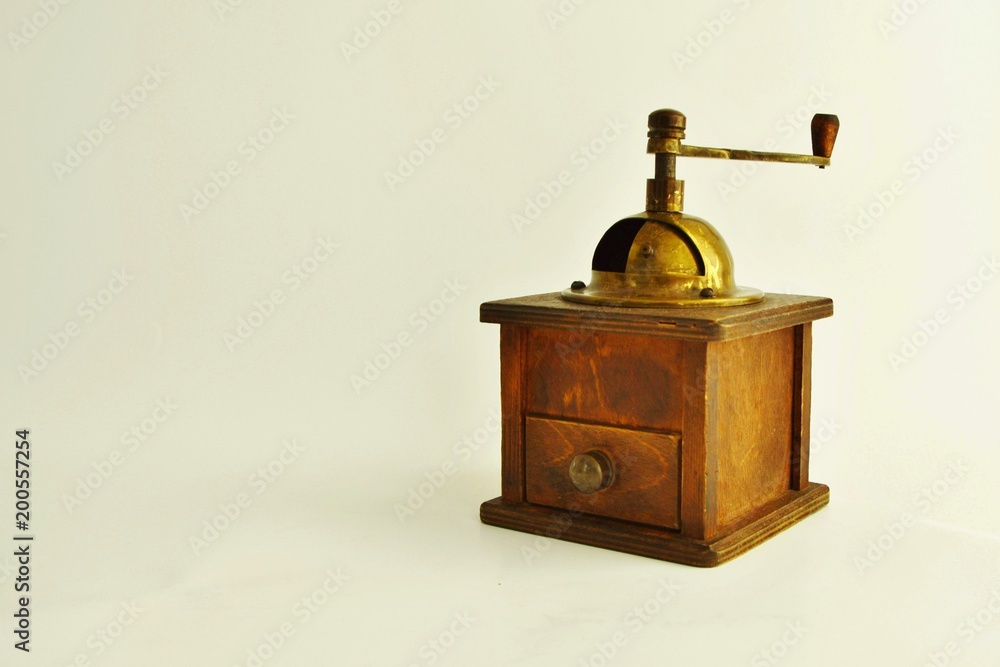 Coffee ground in an old manual coffee grinder is a pleasure not only taste, but also action! Coffee ground in an old manual coffee grinder is a pleasure not only taste, but also action!