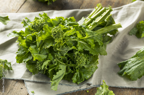 Raw Green Organic Broccoli Rabe photo