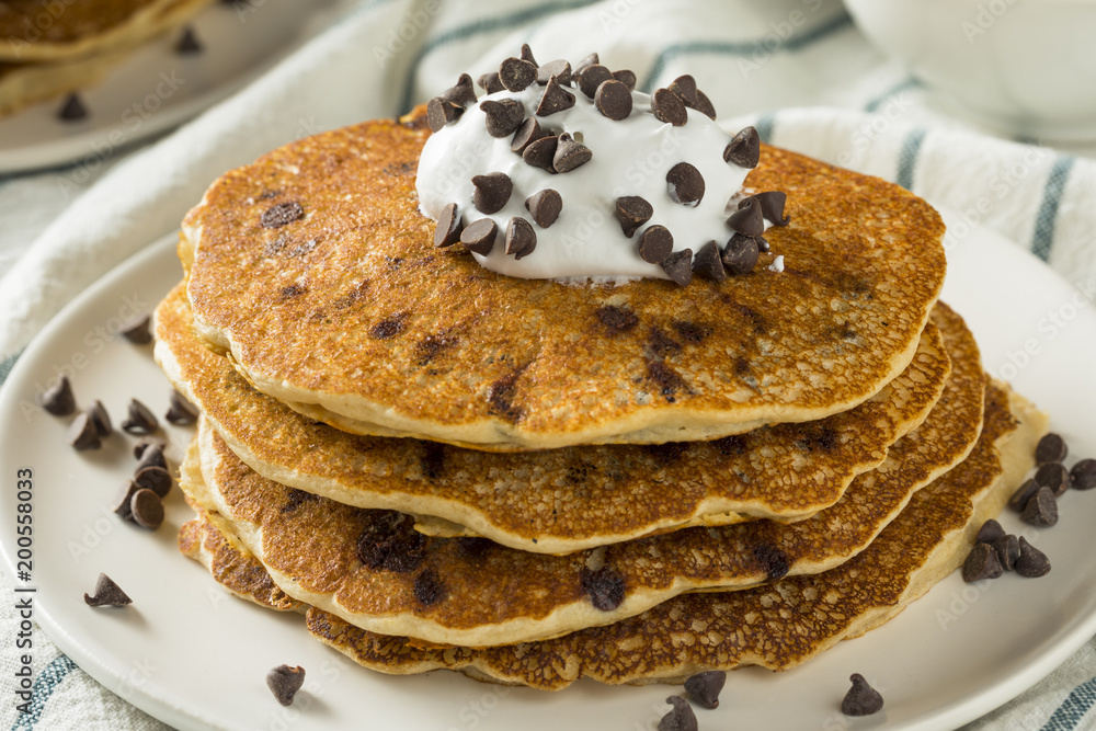 Homemade Chocolate Chip Pancakes Homemade Chocolate Chip Pancakes