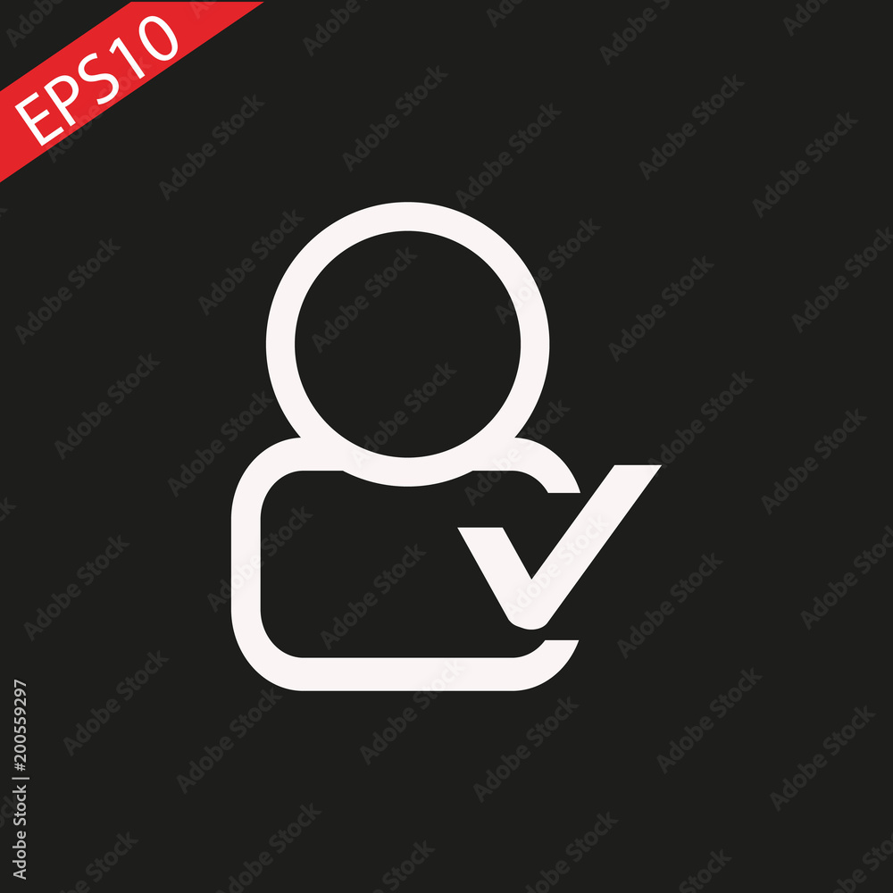 Fototapeta premium People tick icon