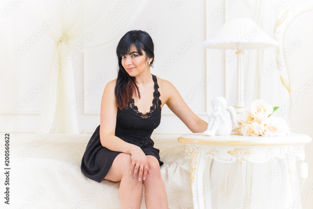 Latin American girl in a cozy home atmosphere, an arabic modern girl Latin American girl in a cozy home atmosphere, an arabic modern girl
