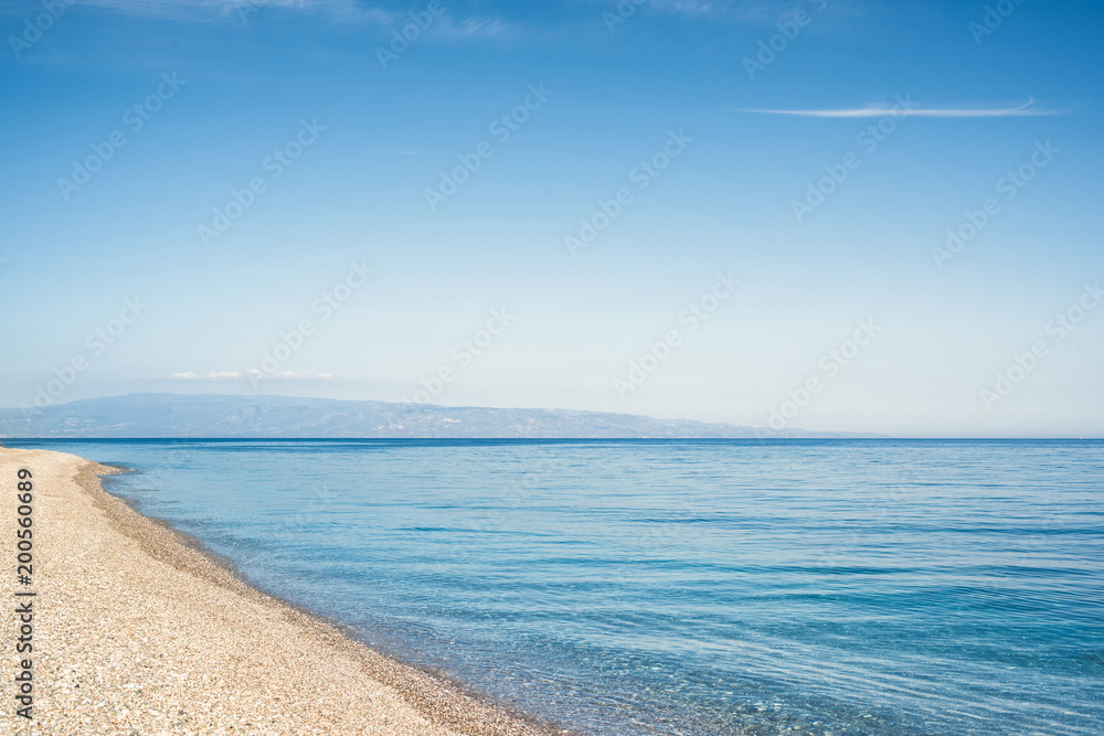 Fototapeta premium Sicilian beach peaceful in Taormina