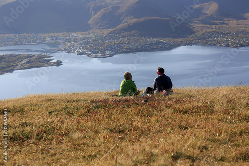 Hiking on Hallartinden - Hadsel  - Vesterålen in Northern Norway photo