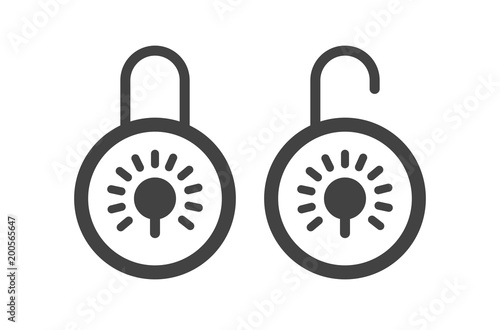 Lock and unlock icon design