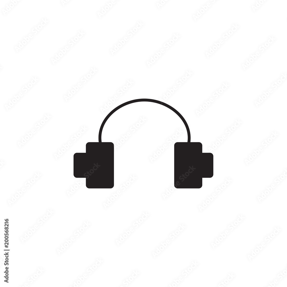 Headphones icon isolated on white background Headphones icon isolated on white background