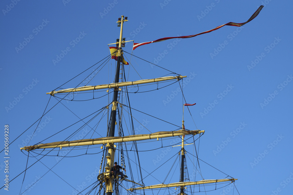 Tall Ship Denmark at Port of Cadiz Spain Tall Ship Denmark at Port of Cadiz Spain