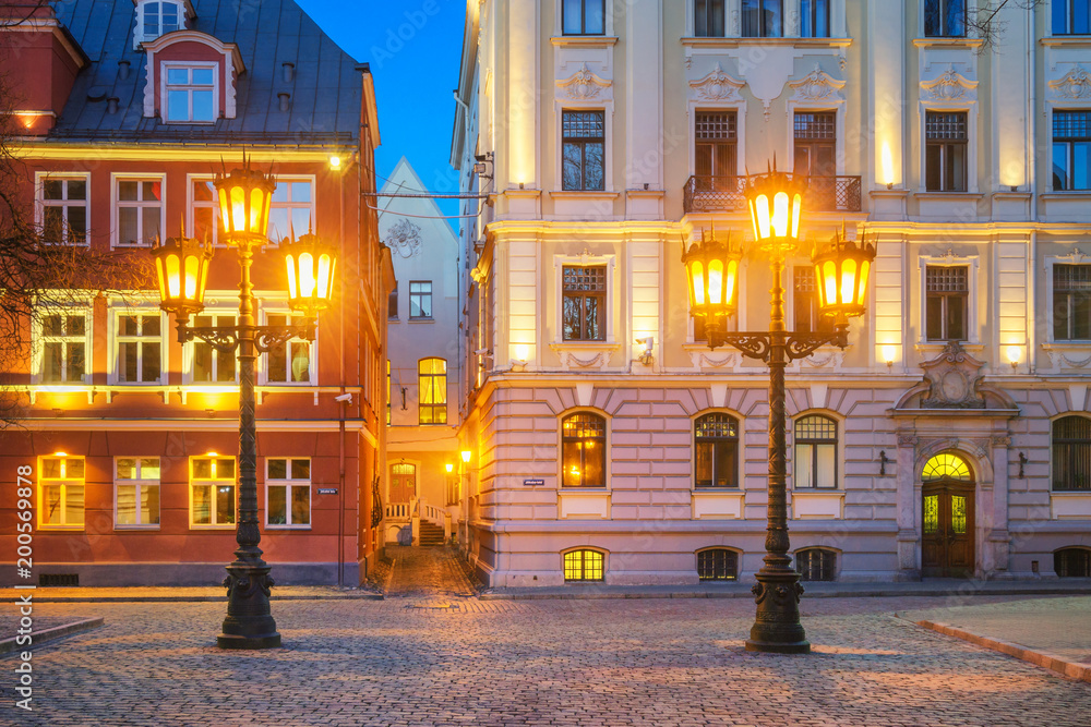 Oldt Town of Riga at Dusk