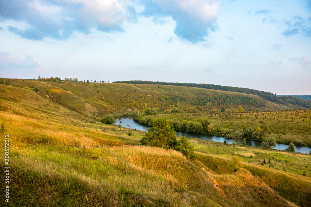 The valley of the Krasivaya Mecha River. Efremovsky district, Tula region, Russia
